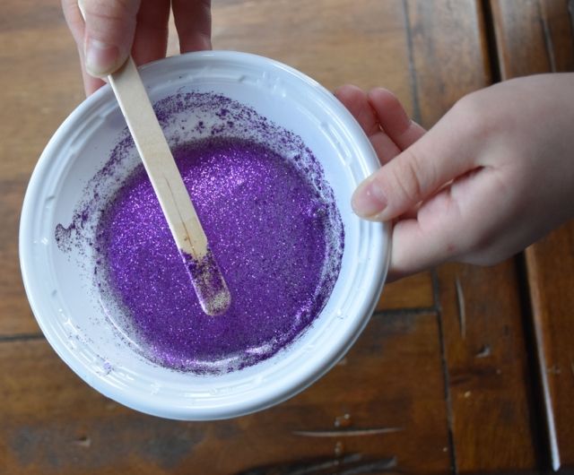 Изготовление фиолетового слайма
