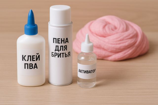 ингредиенты для пушистого слайма