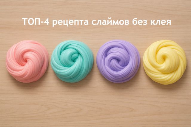 ТОП-4 простых рецепта слайма без клея